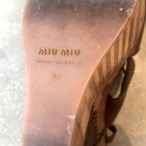 Miu Miu Wooden Mules Size 37 - Picture 7 of 12